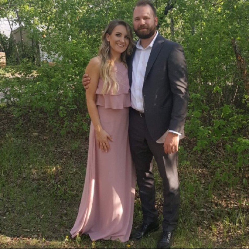 JJ House bridesmaid or formal dusty rose dress